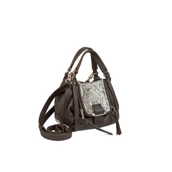 NWT KOOBA MINI JONNIE CROSSBODY LEATHER SATCHEL HANDBAG BROWN PYTHON $278 - Picture 3 of 4